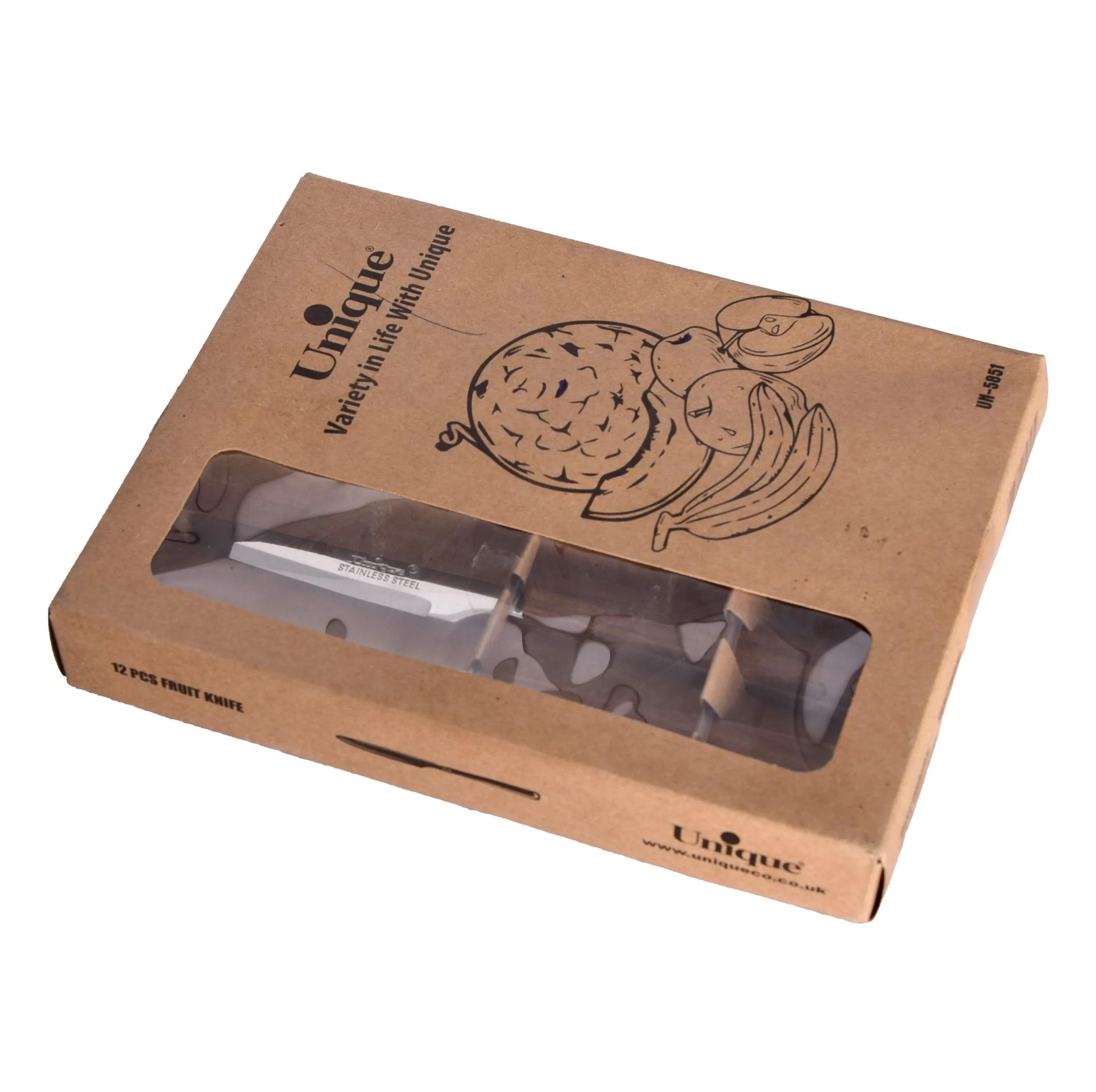 کارد میوه خوری یونیک کد 5851 مجموعه 12 عددی
