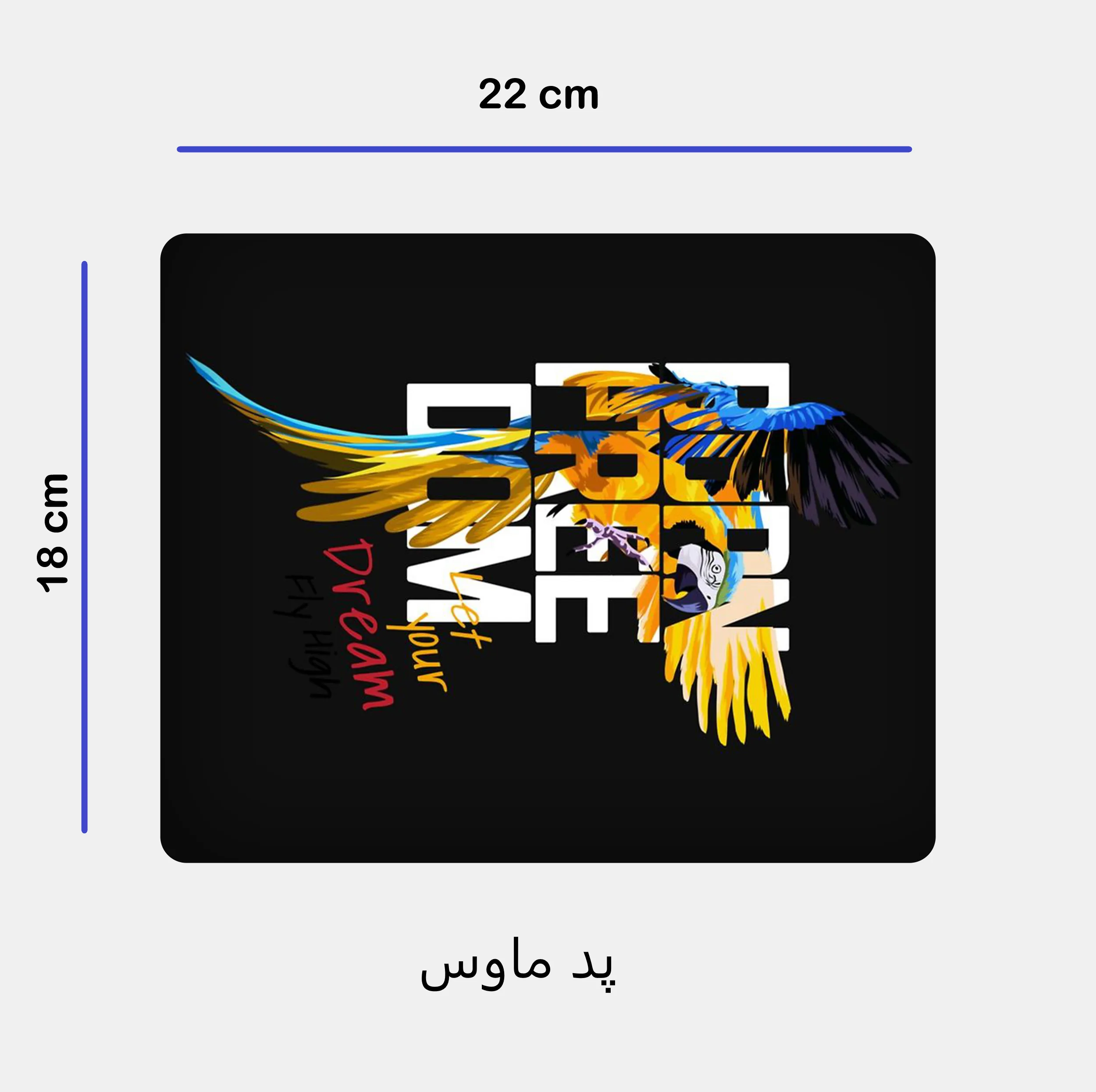ست ماگ زیر لیوانی و پد ماوس مدل طوطی کد 60