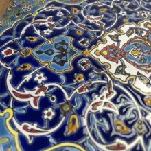 سینی سنتی طرح کاشی کاری مدل قالیچه کد ۲