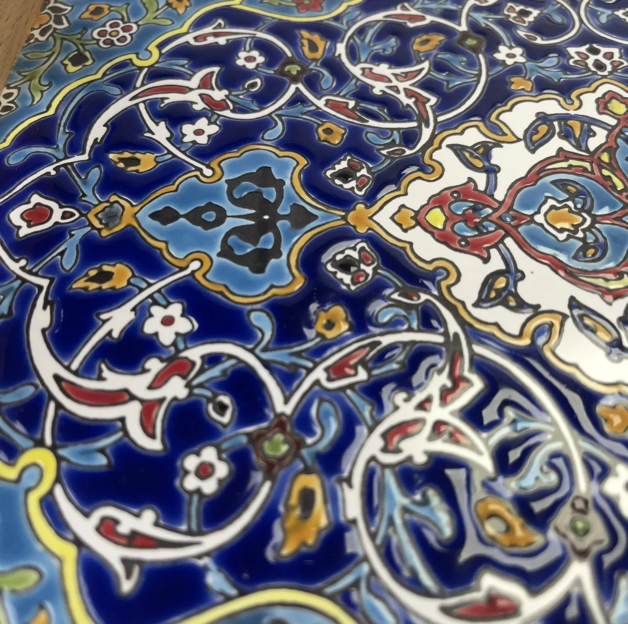 سینی سنتی طرح کاشی کاری مدل قالیچه کد ۲