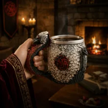 ماگ طرح اژدهای سه سرتارگین مدل آلومینیومی گیم آف ترونز (game of thrones)