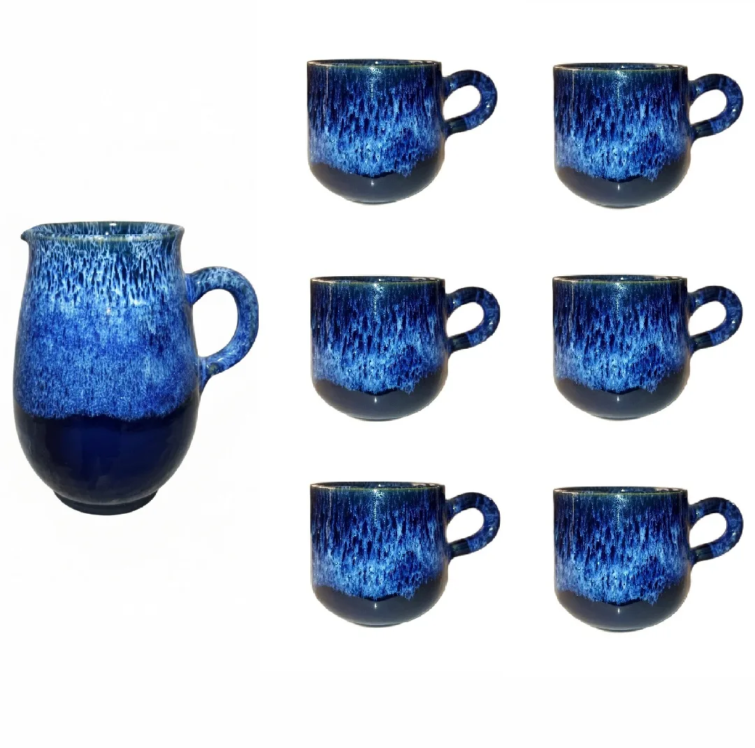 سرویس پارچ و لیوان 7 پارچه مدل شره ای کد 32