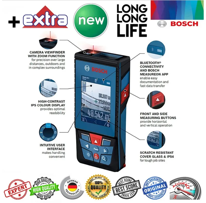 متر لیزری بوش مدل فوق هوشمند دوربین دار GLM 150-27 C Professional