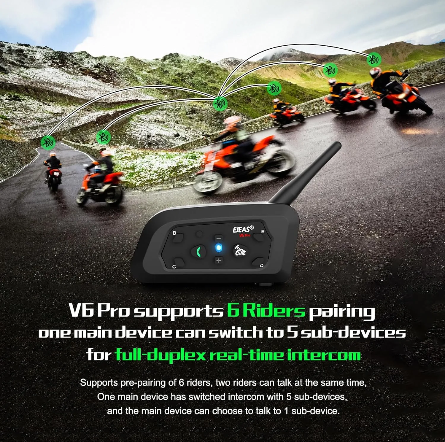 هدست کلاه کاسکت ایجاس مدل V6PRO-01