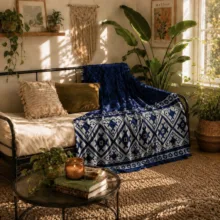 پتو مسافرتی 1 نفره مدل مراکشی خاص سایز 160×220 سانتی‌متر