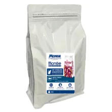 غذای خشک گربه بالغ مونژه مدل Sterilised طعم ماهی قزل آلا و برنج وزن 1 کیلوگرم