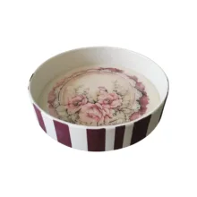 سینی بدون دسته مدل گلهای پاریسی وینتیج سایز 25*25 سانتی متر