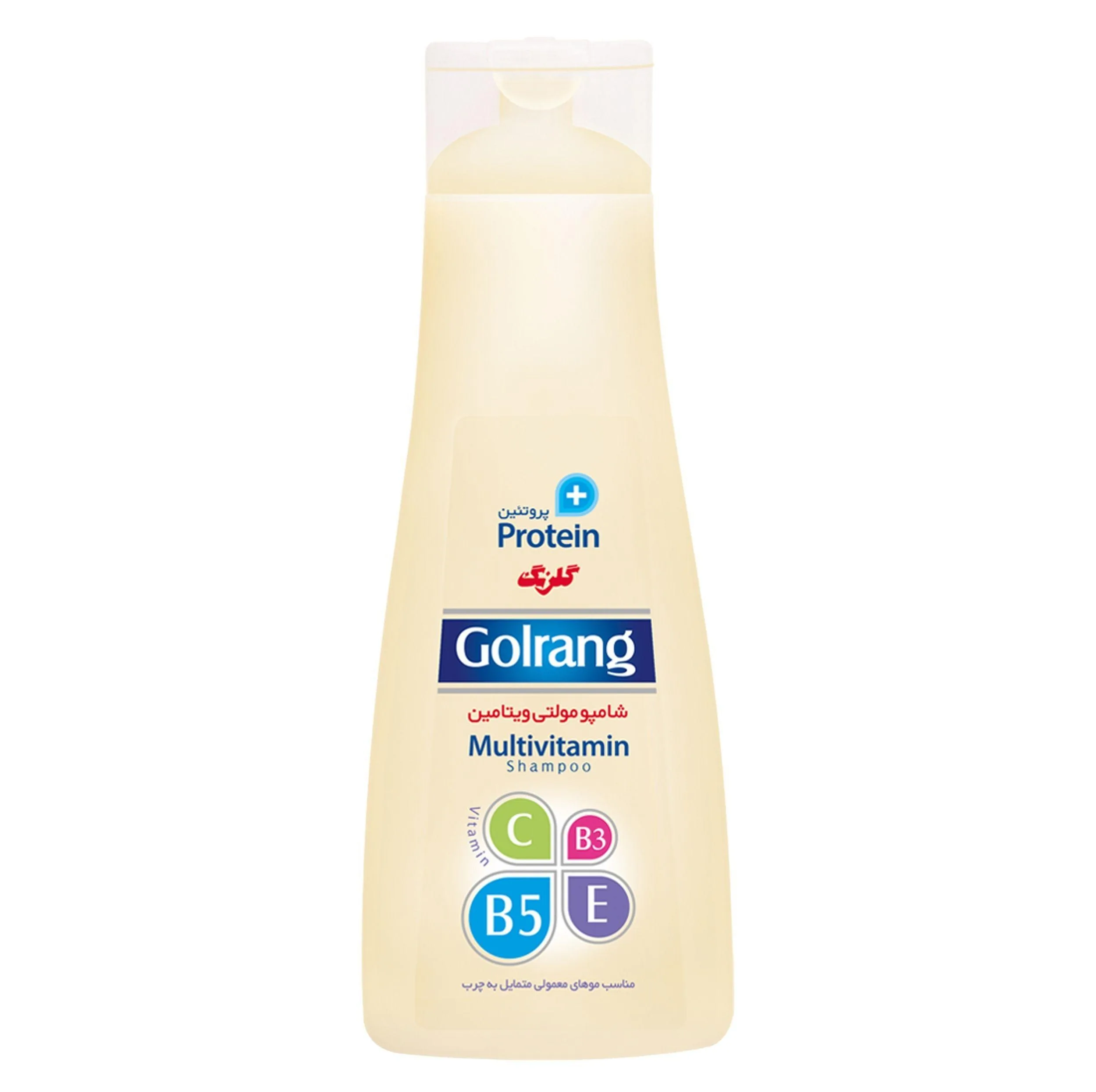 شامپو روزانه تقویتکننده مو گلرنگ مخصوص موهای چرب، حجم 900 میلیلیتر سری Plus Protein مدل Oily Hair، حاوی ویتامینهای H، E، A و B5 با عصاره پروتئین هیدرولیز شده گندم