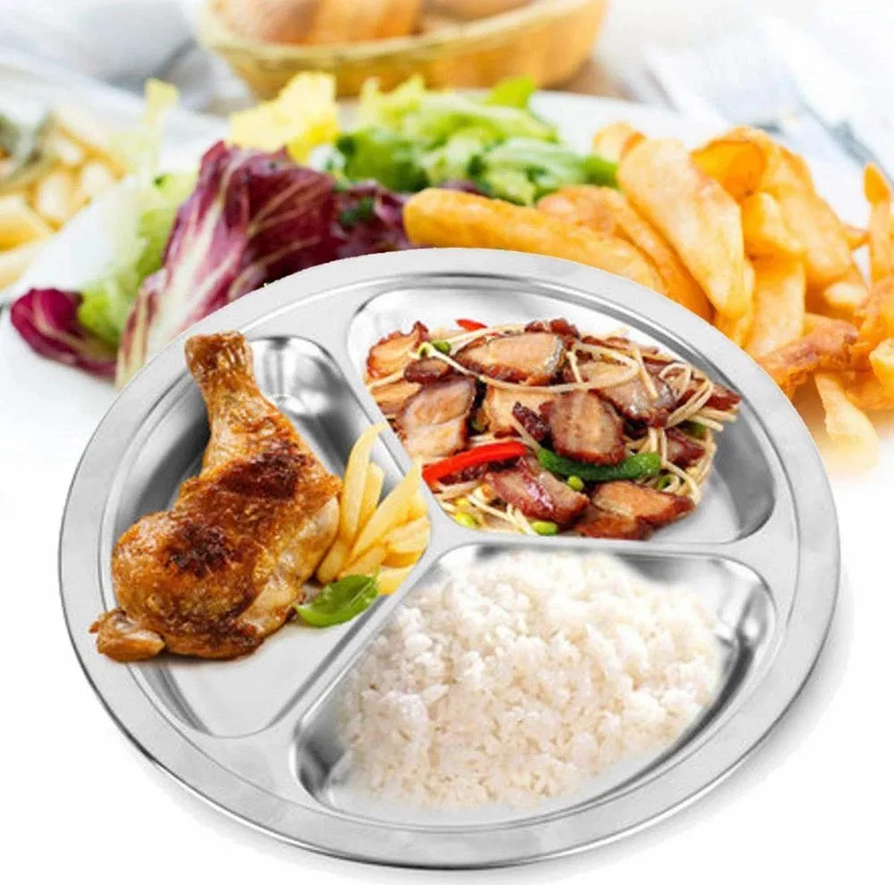 بشقاب غذا خوری مدل چند خانه بسته 2 عددی