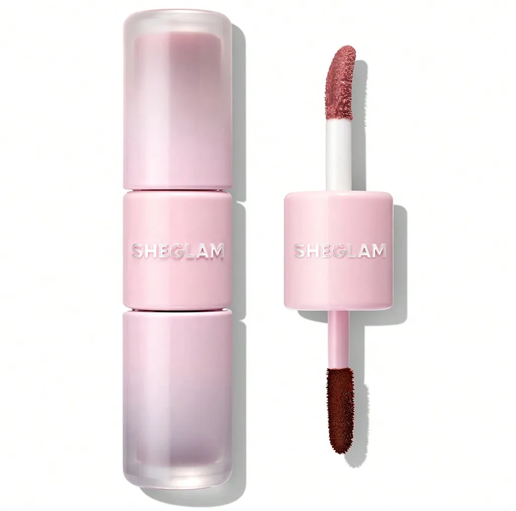 رژ لب مایع و تینت لب شیگلم مدل Line To Shine Peel-Off Lip Stain & Gloss Duo Pink Macaron شماره 114 حجم 2 میلی لیتر
