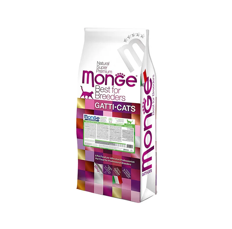غذای خشک گربه بالغ مونژ مدل Monge Monoprotein Best For Breeders طعم گوشت خرگوش وزن 10 گرم