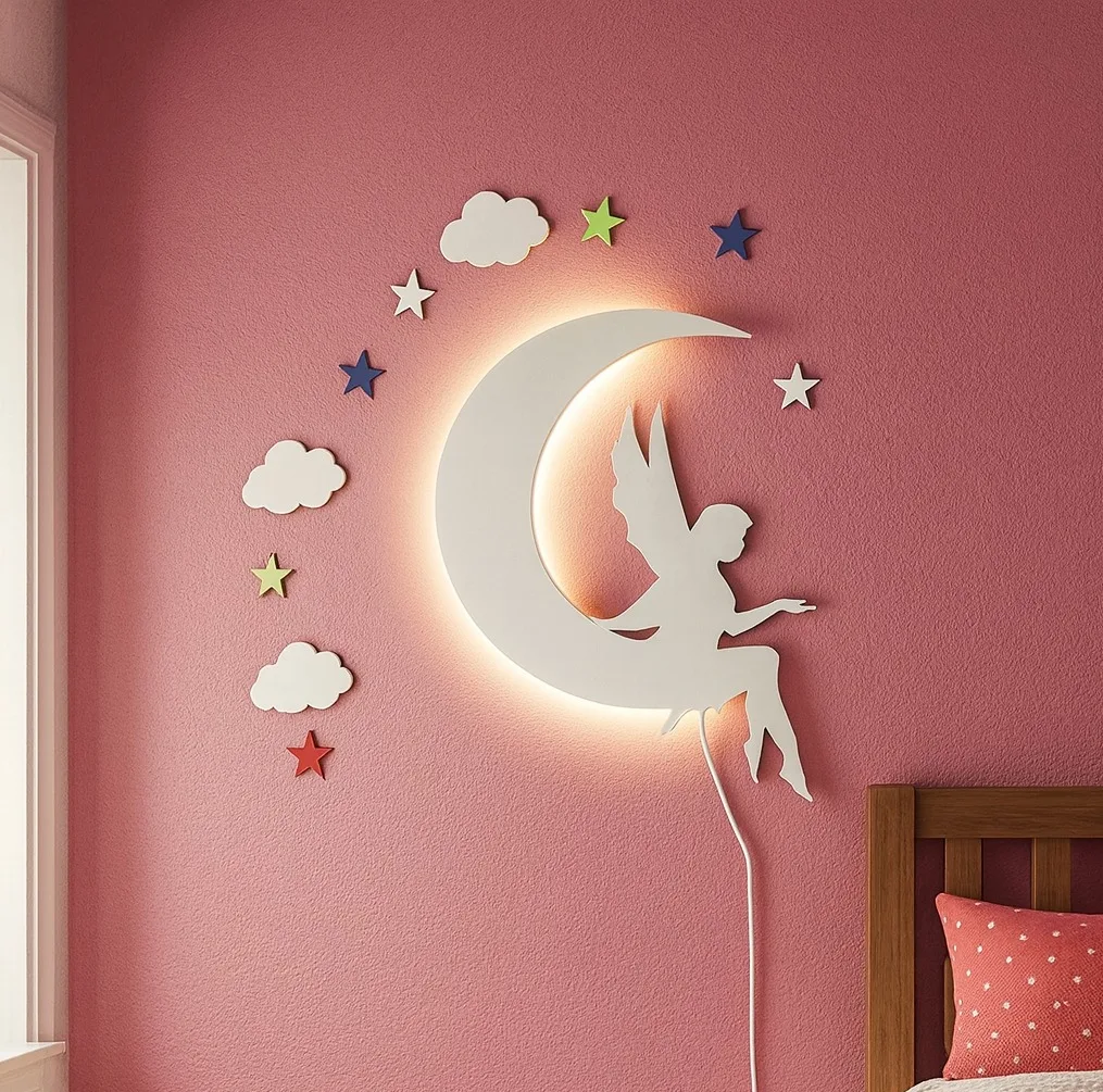 چراغ خواب کودک الیکسار مدل ماه و پری کد L2