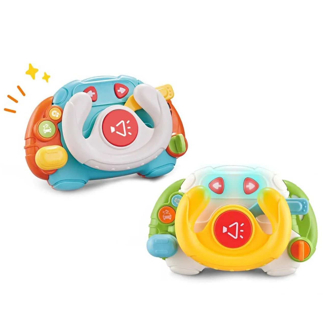 اسباب بازی ناب سل مدل فرمان موزیکال چراغدار بامزه کد BABY TOY STEERING WHEEL همراه با صدای استارت ماشین