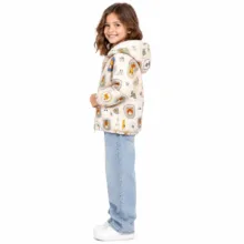کاپشن دخترانه طرح حیوانات جنگل