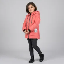 کاپشن دخترانه طرح عروسکی مدل 5560