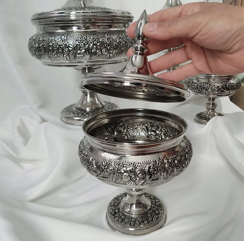 قندان مسی مدل قلم زنی کد ZH431.2