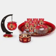 سرویس چای خوری 15 پارچه مدل شاه عباسي