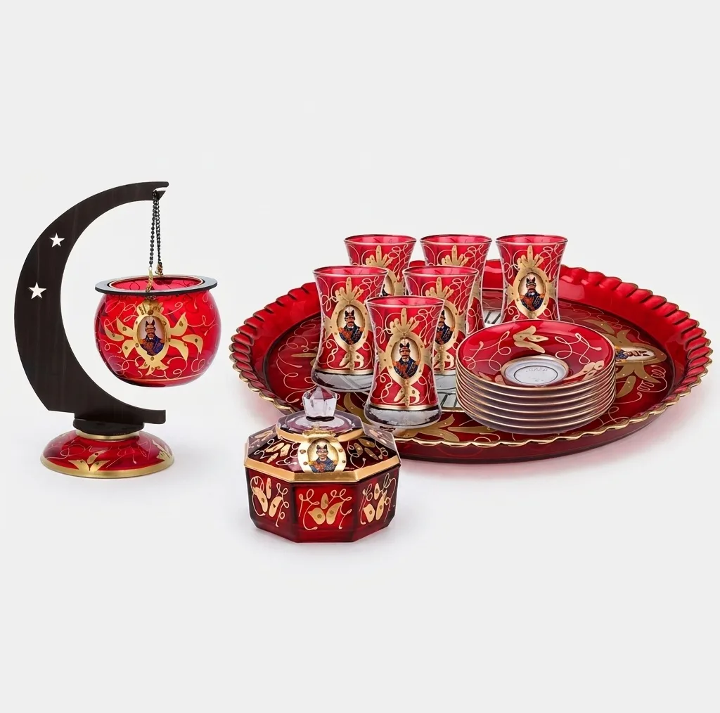 سرویس چای خوری 15 پارچه مدل شاه عباسي