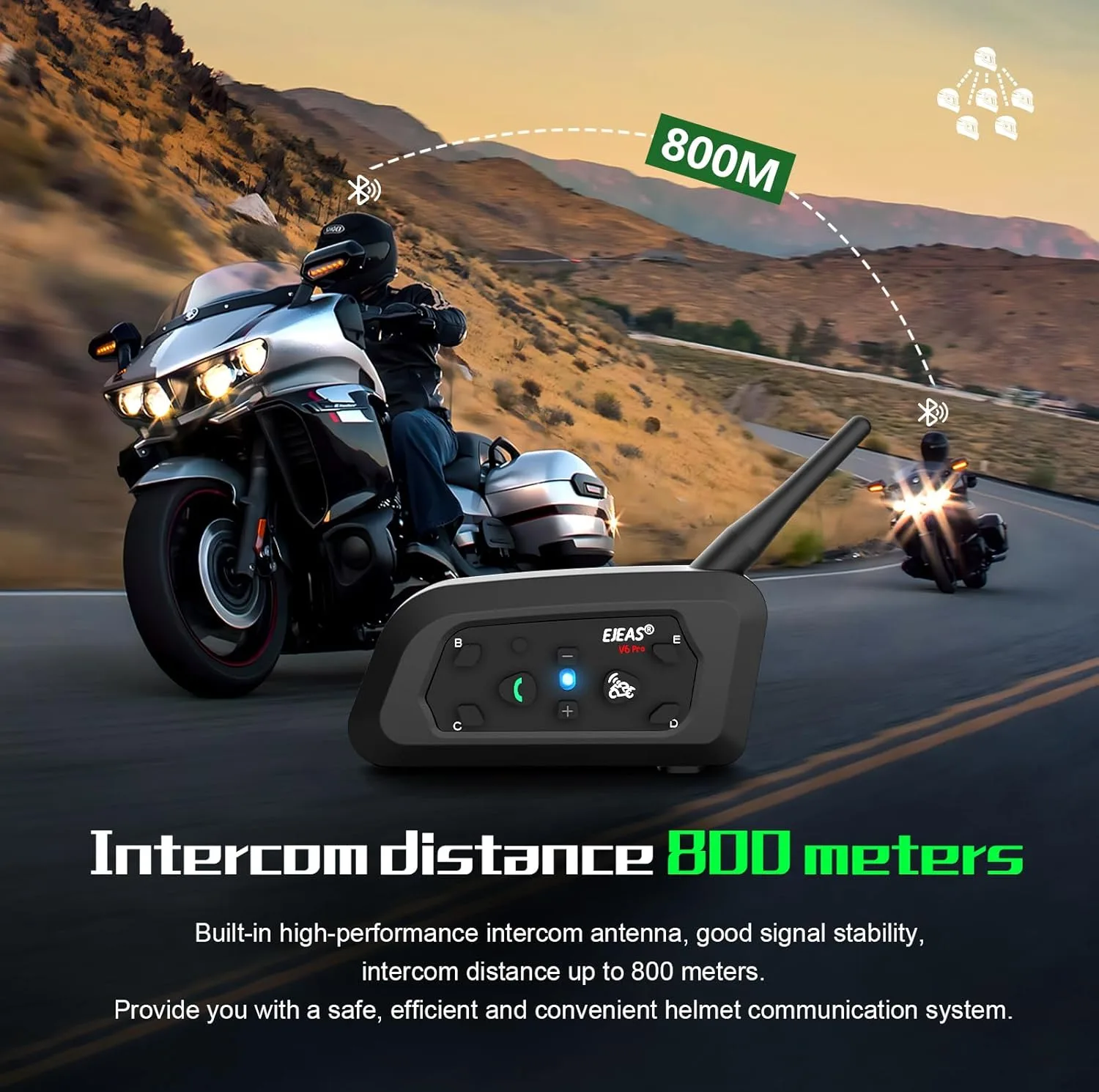 هدست کلاه کاسکت ایجاس مدل V6PRO-01