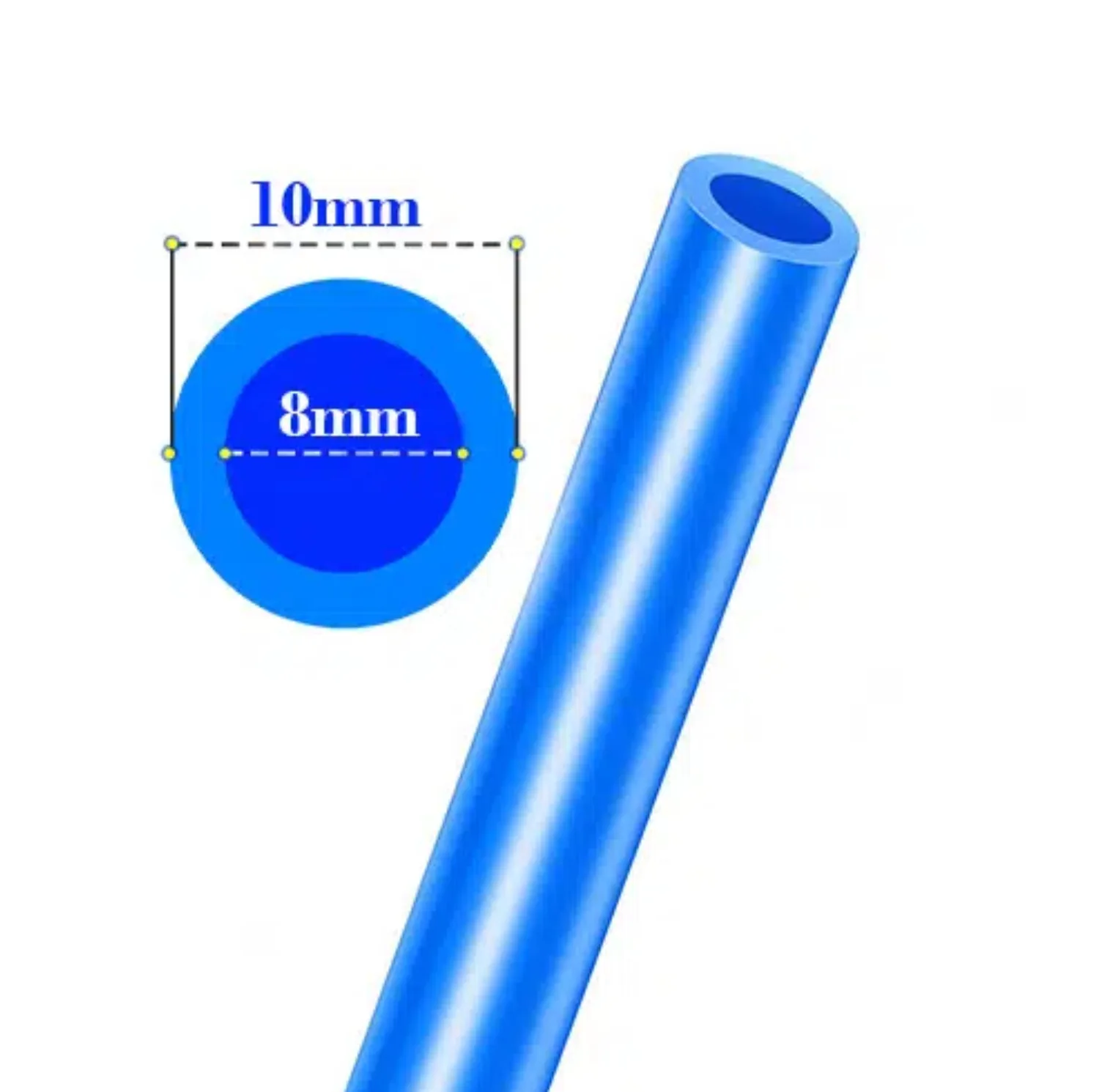 شلنگ باد پنوماتیک مدل 10x8mm طول 10 متر