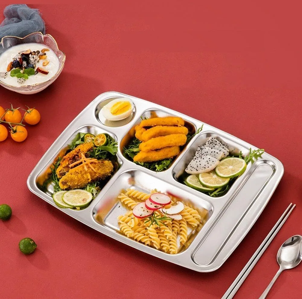 ظرف سرو غذا مدل چند خانه بسته 3 عددی