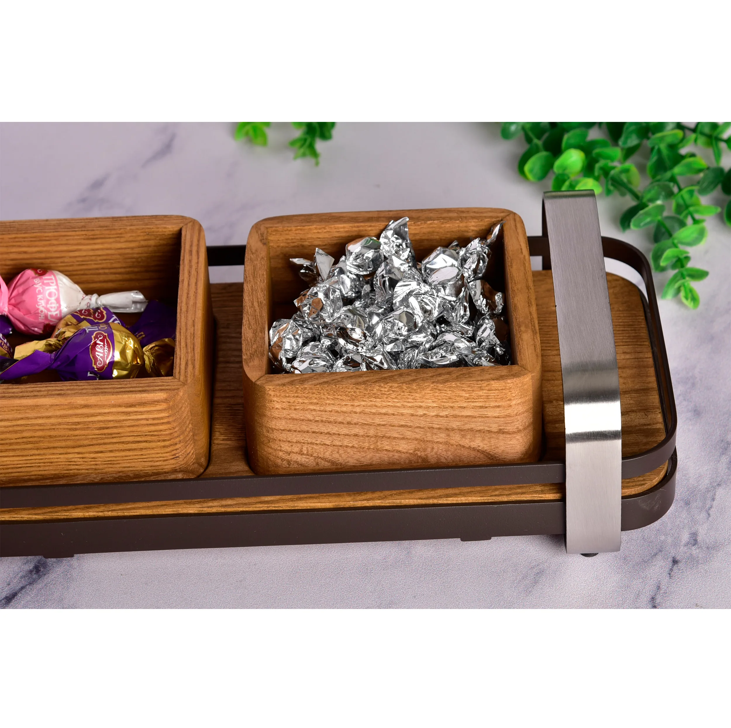 اردوخوری بیویکی 3 خانه طرح مجستیک کد 452203، جنس چوب، مناسب سرو و پذیرایی، شستشو با دست