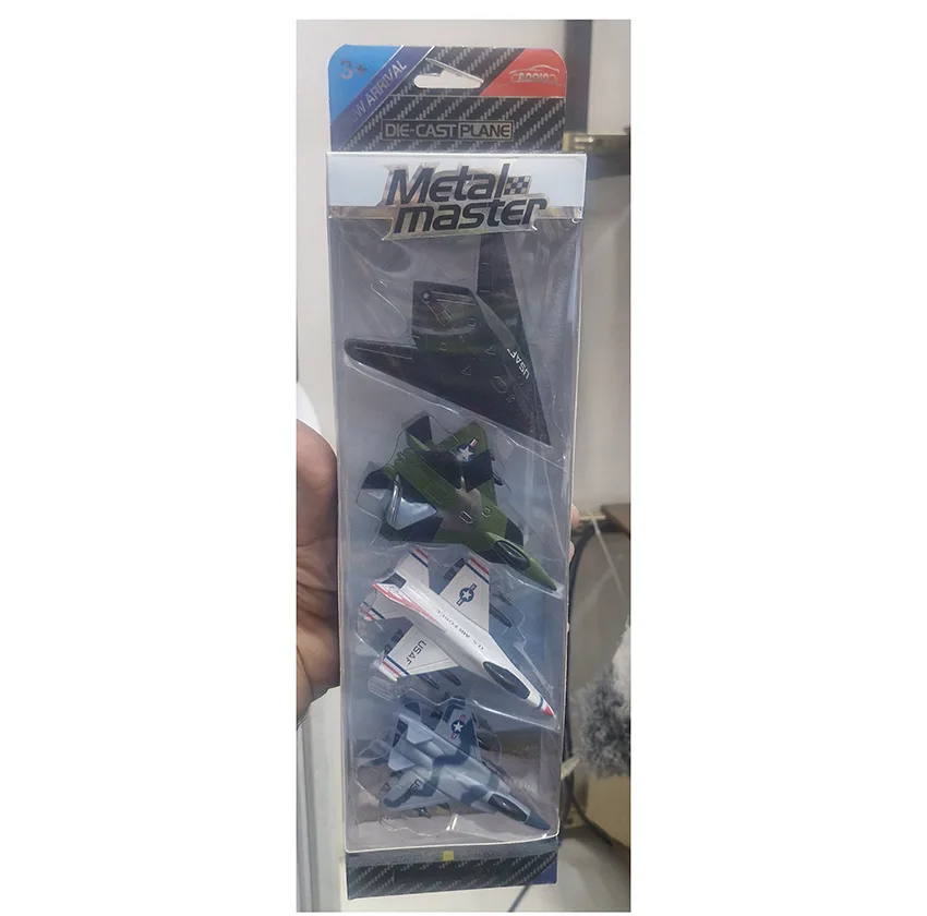 هواپیما بازی مدل فلزی طرح جنگنده مجموعه 4 عددی کد 6680-114
