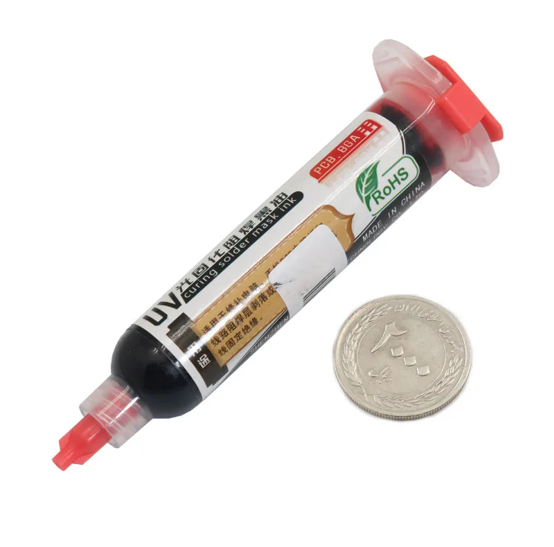 رنگ محافظ مدار چاپی مدل UV solder mask ink حجم 10 میلی لیتر