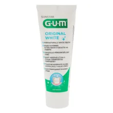 خمیر دندان سفید کننده جی یو ام مدل Original White با طعم نعناع حجم 75 میلی لیتر