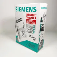 کیسه جاروبرقی زیمنس مدل MEGAfilt SuperTEX مناسب جاروبرقی های بوش و زیمنس Type G /GXL/GXXLبسته 5 عددی
