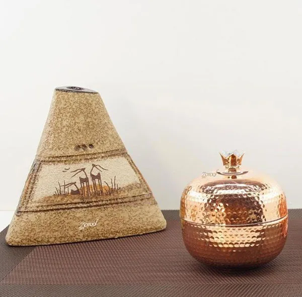 قندان مسی طرح انار کد ZH05.2