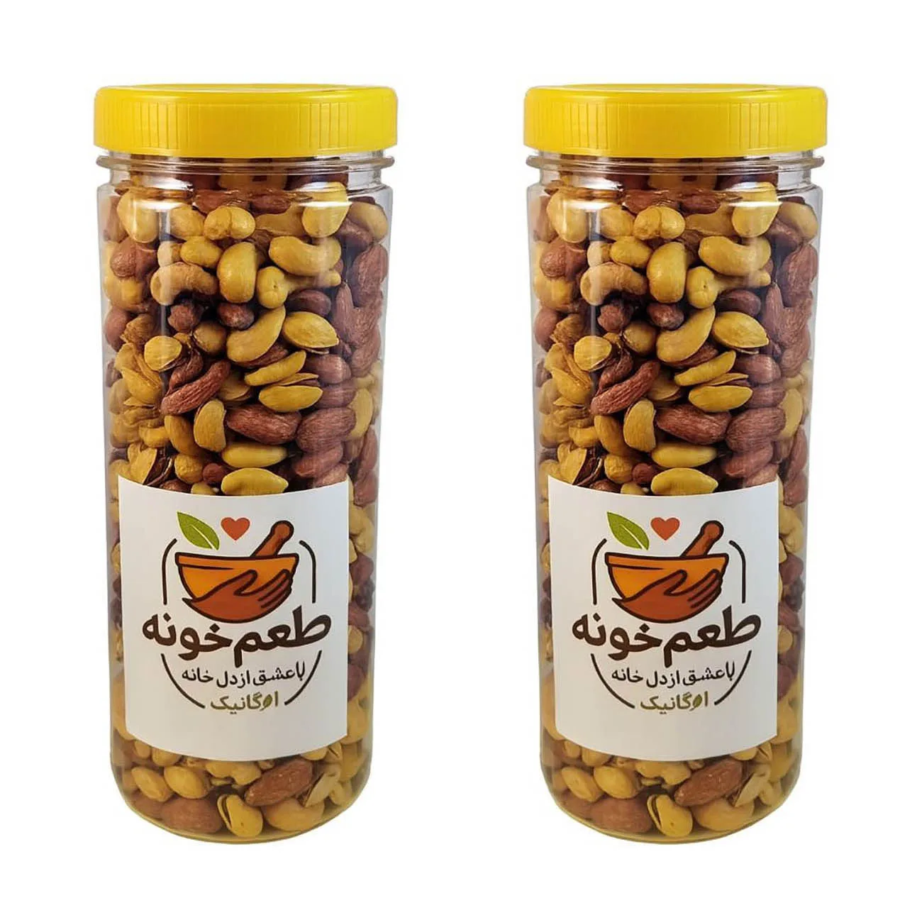 آجیل چهار مغز شور ارگانیک تبریز طعم خونه - 800 گرم بسته 2 عددی