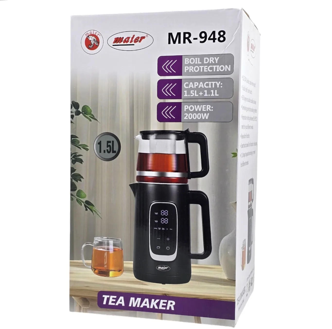 چای ساز روی هم مایر مدل MR-948