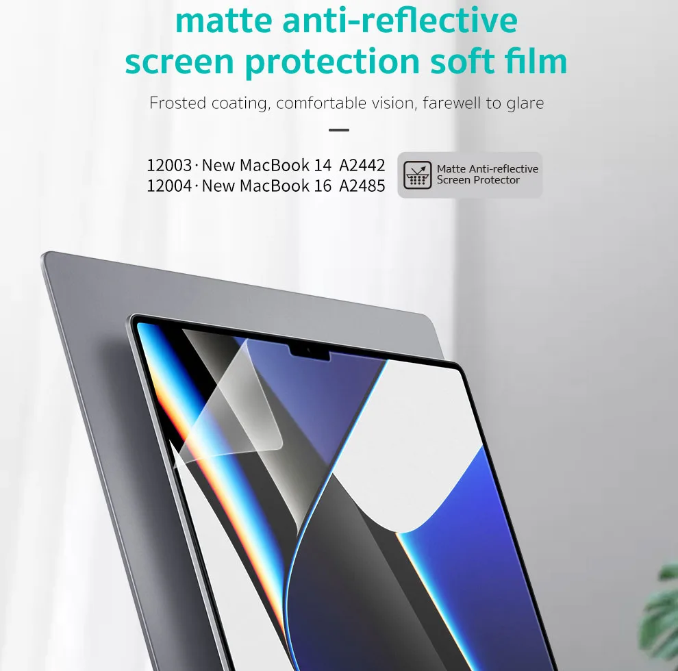 محافظ صفحه نمایش کوتتسی مدل 12003 مناسب برای لپ تاپ اپل MacBook Pro 14 inch A2442/A2779/A2918/A2992/A3112/A3185/A3401/A3426
