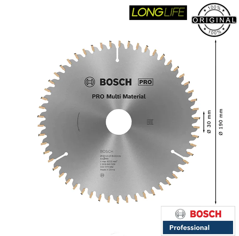 صفحه برش مولتی متریال بوش مدل فوق حرفه ای Multi Material 190 MM Pro