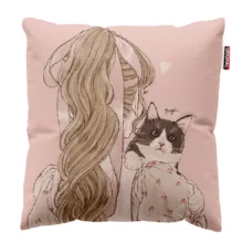 کوسن پاد آفرین مدل پینترستی دخترانه کد PK303898 سایز 30*30 سانتی‌متر