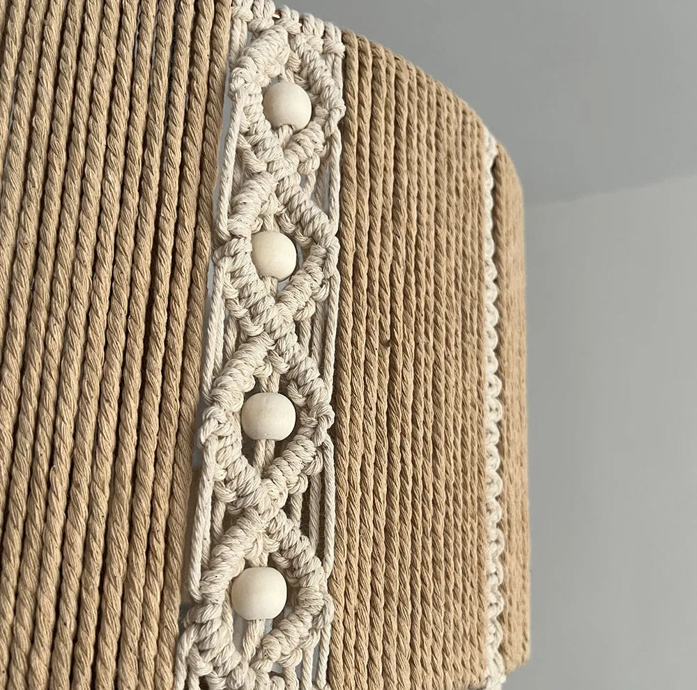 لوستر بافتنی مدل مراکشی هندسی کد 3520
