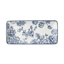 ظرف سرو سرامیکی طرح گل رز سایز ۲۶×۱۲ سانتی‌متر