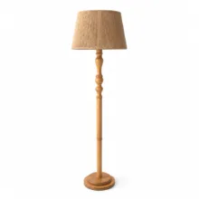 آباژور مدل ایستاده چوبی خراطی مکرومه کد AM-M
