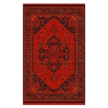 فرش ماشینی کرامتیان بلوچی کد 4111B زمینه لاکی