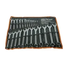 آچار یکسر تخت و یکسر رینگی دلتا مدل AJ-6-32-DELTA-25PC مجموعه 25 عددی