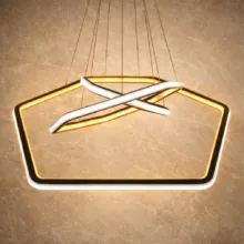 لوستر سقفی دکورابو مدل شش ضلعی مدرن ریموت‌دار