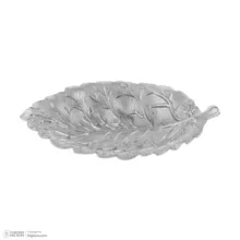 ظرف سرو فلزی دسرخوری طرح برگ فانتزی زارا گیفت مدل خرماخوری کد ZR09 با طراحی مدرن، مناسب سرو خرما و تنقلات، ساخت ایران و قابل شست‌وشو با دست