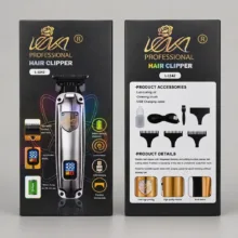 ماشین اصلاح موی سر لنکا مدل L-1142 وزن 250 گرم با باتری قابل شارژ، نمایش وضعیت باتری و قابلیت Turbo