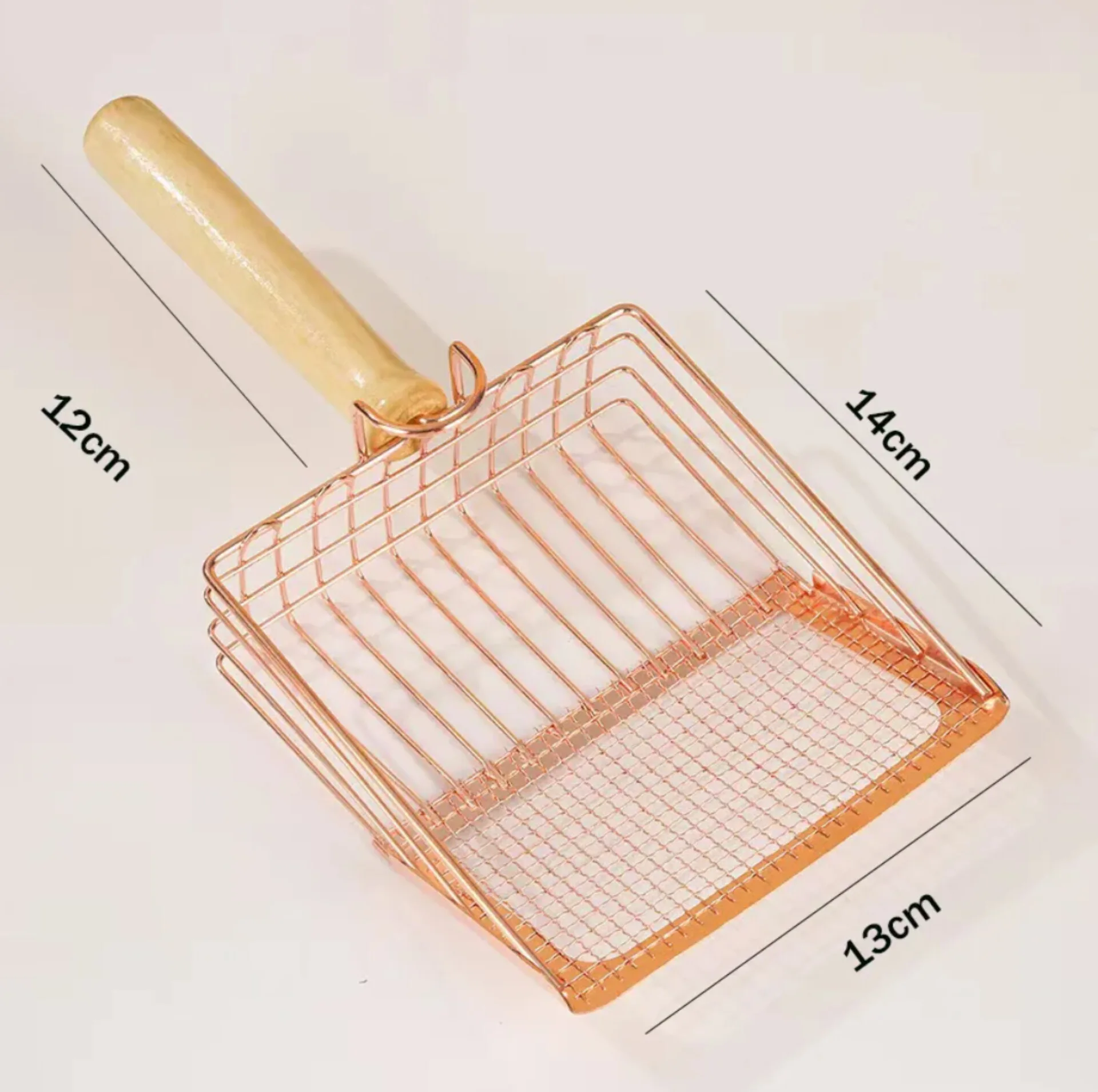 بیلچه خاک گربه مدل دسته چوبی