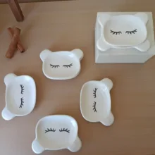 ظرف سرو مدل خرسی eyelash مجموعه شش عددی