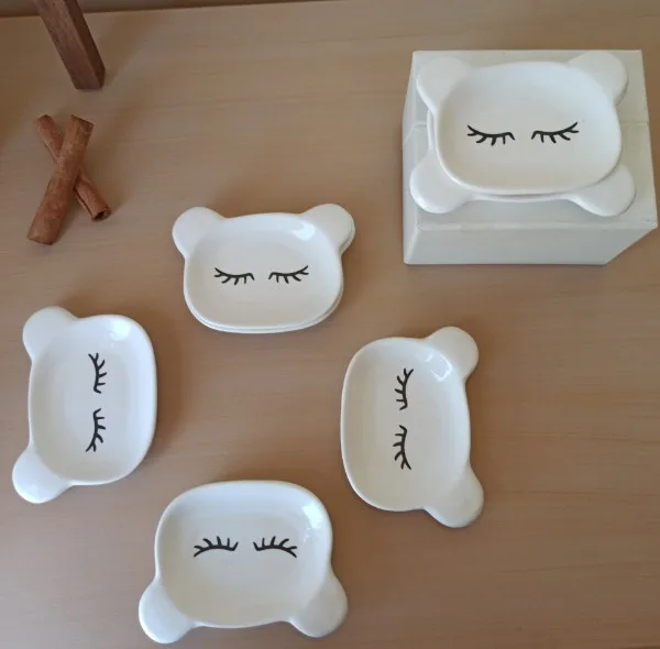ظرف سرو مدل خرسی eyelash مجموعه شش عددی