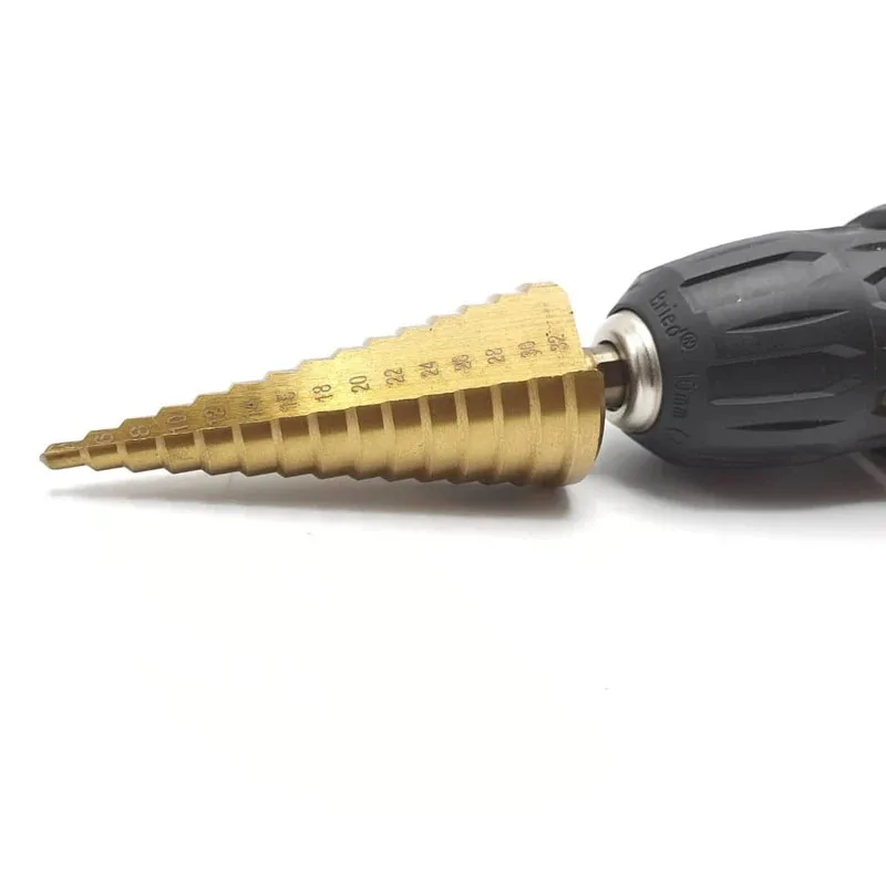 مته کاجی و مخروطی پلکانی فیدار مدل HSS-X3 مجموعه 3 عددی