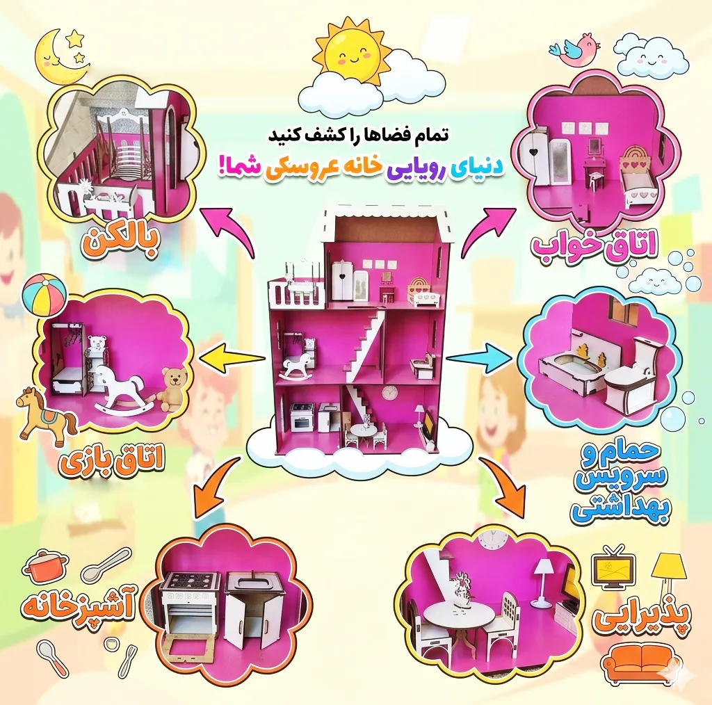 اسباب بازی رانزو گالری مدل خانه عروسکی رویایی