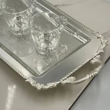 سینی مدل پایه دار برنجی